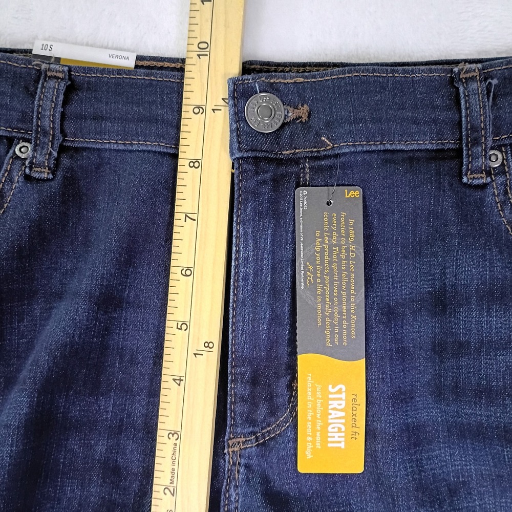 Lee Verona Relaxed Fit Straight Leg Jeans Indigo Blue Womens 10S 32x29 NWT - Picture 8 of 15
